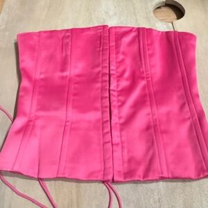 Danielle Guizio pink Satin Corset in Medium